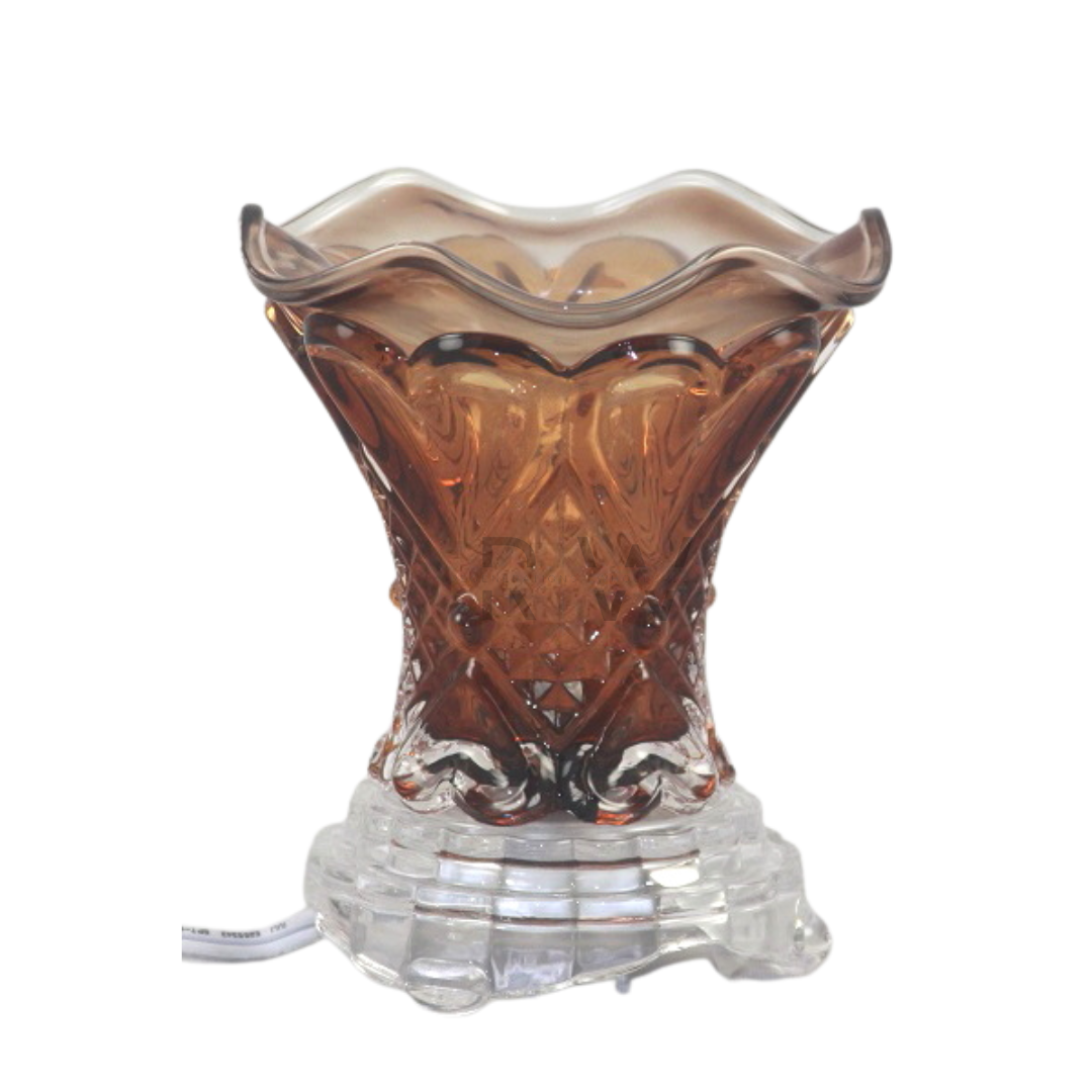 Brown Glass Electric Oil Burner (ES-208BRN)