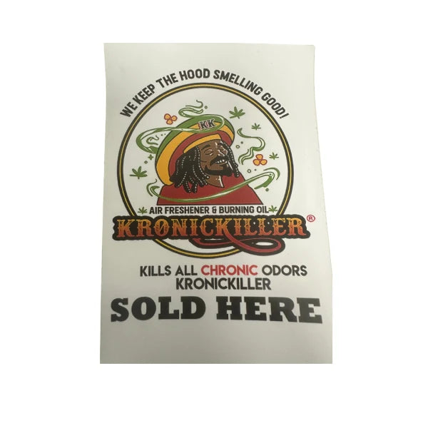 Display Decal with Kronic Killer Logo (8X11) - 5CT