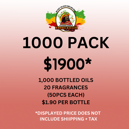 (Wholesale) Kronic Killer Air Freshener & Burning Oil  1000CT  $1900 Pkg -20 Single Fragrances™