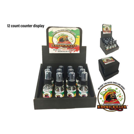 Black Cardboard Display with Kronic Killer Decal  for 1oz Bottles