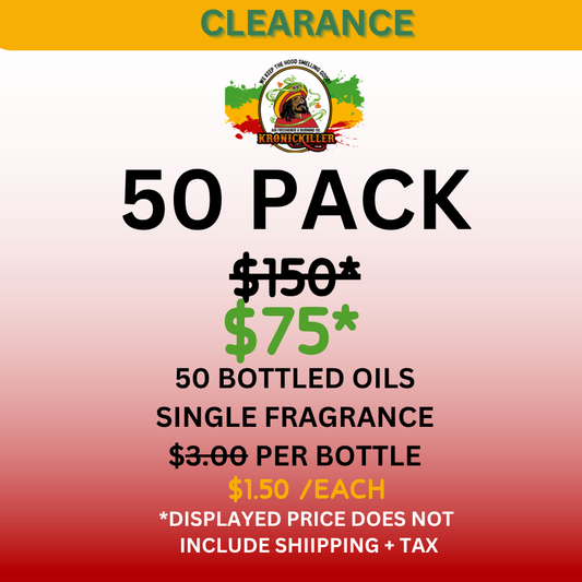 (Wholesale) Kronic Killer Air Freshener & Burning Oil  50CT  $75 Pkg -Single Fragrance™ (Clearance)